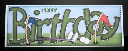 Birthday Golf Large Dl Sports Quick Card N 3D Decoupage by Marion Kimberley-Scott