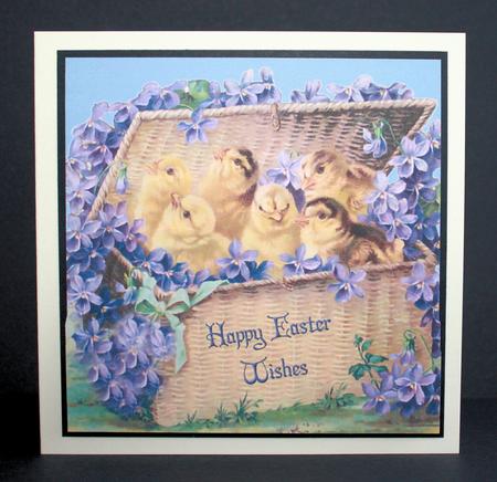 Easter Chicks & Flowers Wavy Edge Bottom Stacker by Marion Kimberley-Scott