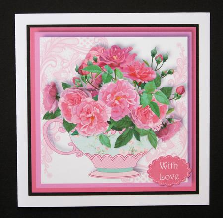 Pink Flowers for Mum 8x8 Quick Topper by Marion Kimberley-Scott