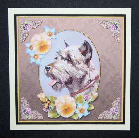 Vintage Dog Best Friend 7x7 Cf by Marion Kimberley-Scott