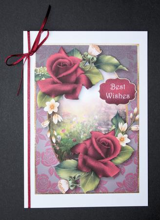 Deep Pink Velvet Roses A5 by Marion Kimberley-Scott