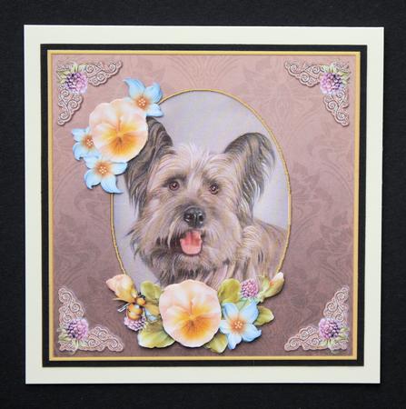 Vintage Dog Special Day 7x7 Tan Cf by Marion Kimberley-Scott