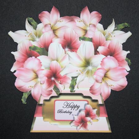 Hand-tied Bouquet - Pink Amaryllis - Mini Kit by Marion Kimberley-Scott