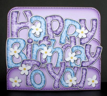 3D Birthday Flowers Pop Out Word Card Kit by Marion Kimberley-Scott