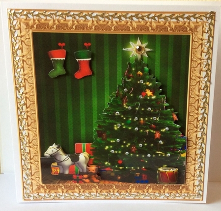 Yule Tide Magic 204 - Christmas Tree 2 - 3D Decoupage + Insert & Tag by Marion MacKellar