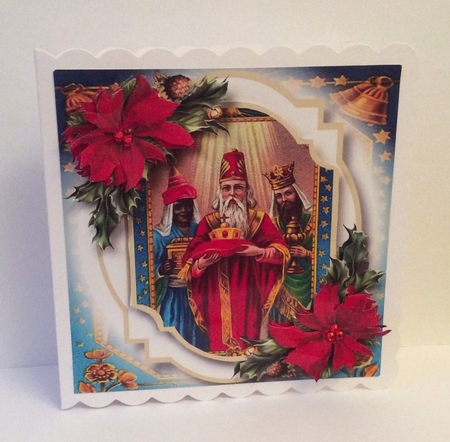 Vintage Christmas Double Mat 4 8x8 by Marion MacKellar