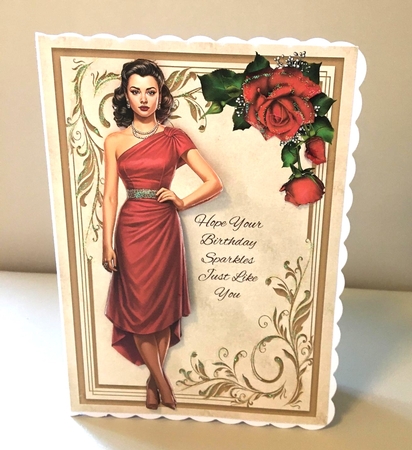 1950s Lady in red by Marion MacKellar