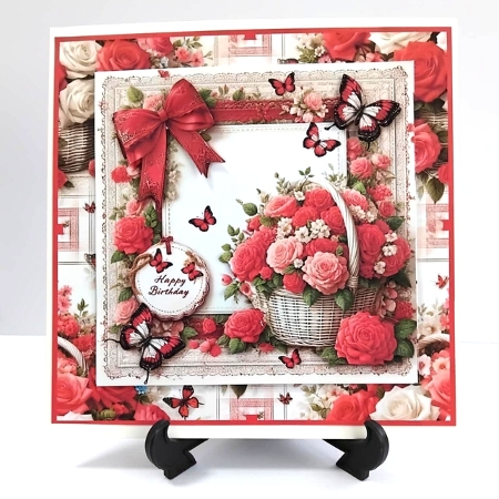 roses and butterflies 2 by Marion MacKellar