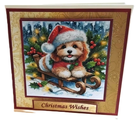 festive puppy dogs by Marion MacKellar