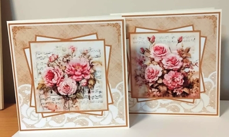 Vintage Floral #1 Mini Kit 6x6 (4) by Marion MacKellar