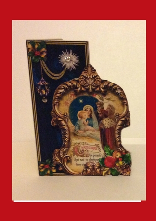 Chrsitmas Nativity over the edge card 14 by Marion MacKellar