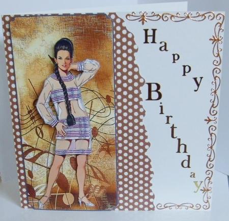 Wild About 1950's Music Dl Card with Decoupage by Marion MacKellar