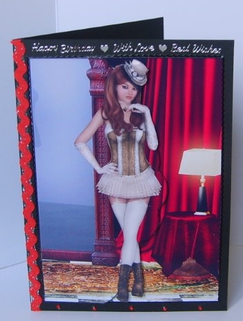 Vivacious Vicky Envelope Card with 3D Elements by Marion MacKellar