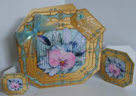 8x8 3D Spring Flowers Pyramage Octagonal Floral Kit by Marion MacKellar