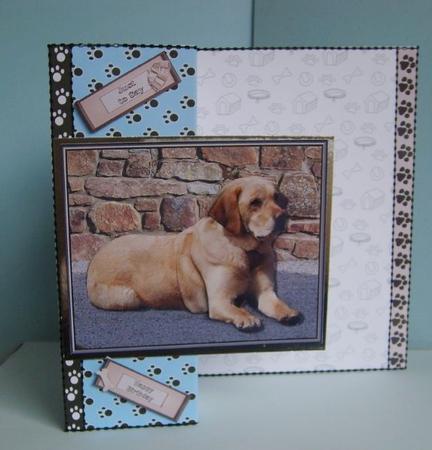 Golden Labrador Scene 3D Decoupage by Marion MacKellar