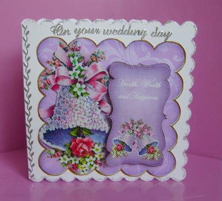 Lilac Wedding Bells Health Wealth 8in Scallop Topper by Marion MacKellar