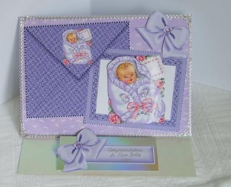Vintage Baby Girl on a Card with Envelope by Marion MacKellar