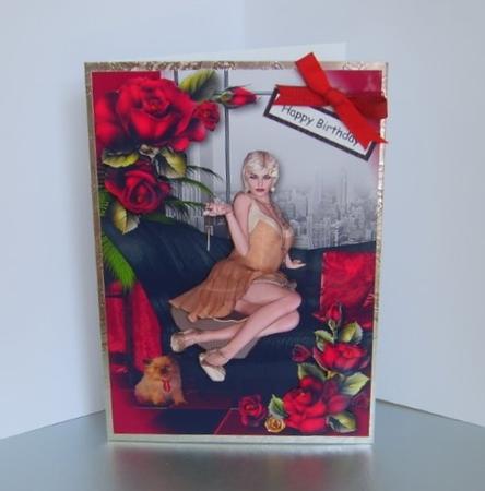 Art Deco & Red Roses Elegance by Marion MacKellar
