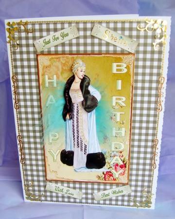 Lady of Style Decoupage Birthday Topper by Marion MacKellar
