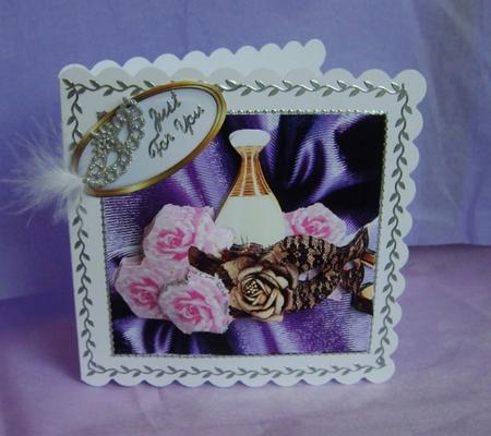Pink Roses on Satin by Marion MacKellar
