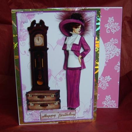 Lady in Pink Decoupage Topper by Marion MacKellar