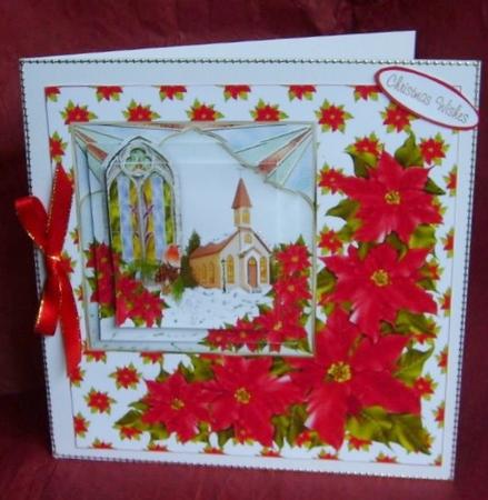 Poinsettia Christmas Window by Marion MacKellar
