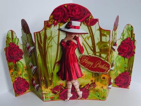 Day at the Races Red Satin Theatre Fold Mini Kit by Marion MacKellar