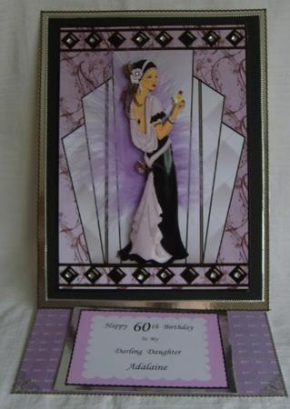 Art Deco Cocktail Hour A4 Card Front by Marion MacKellar