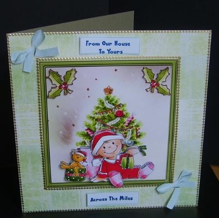 Christmas Morning Card with Decoupage by Marion MacKellar
