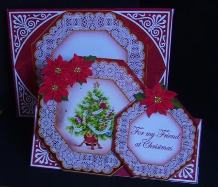 Elegant Treer Friend at Christmas Double Octagon Card Kit by Marion MacKellar