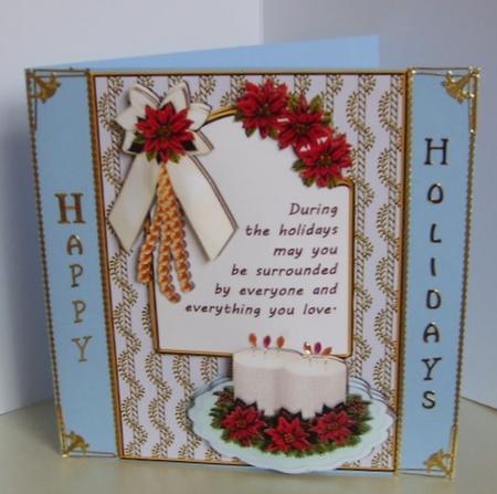 Traditional Christmas - Candles and Poinsettias by Marion MacKellar