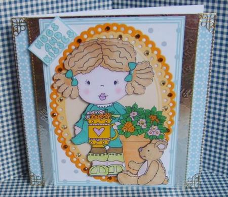 Sweet Girl with Flower Mug by Marion MacKellar