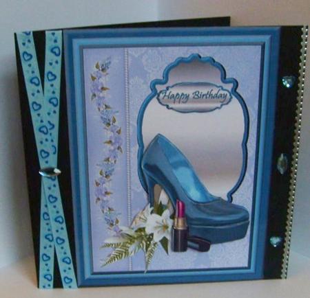 Blue Floral Shoes by Marion MacKellar