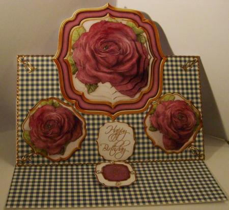 Double Curve Frame Pyramage Topper Dark Pink Rose by Marion MacKellar