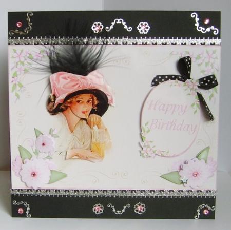 Victorian Lady Postcard Style Card Front by Marion MacKellar