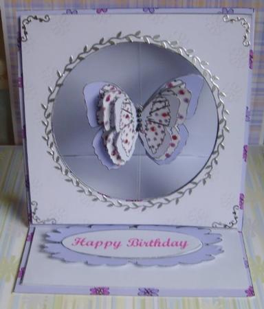 Hanging Easel Card - Butterflies 1 by Marion MacKellar
