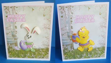 Happy Easter Rabbit and Chick by Marion MacKellar