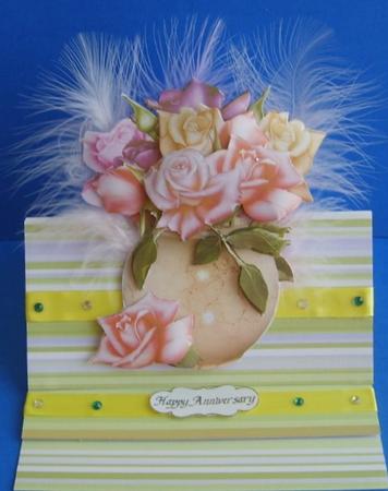 Flower Vase 2 - Mixed Roses by Marion MacKellar