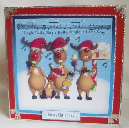 Jingle Bell Reindeer Christmas Topper by Marion MacKellar