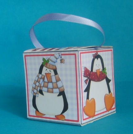 All in One Gift Box - Christmas Penguins by Marion MacKellar