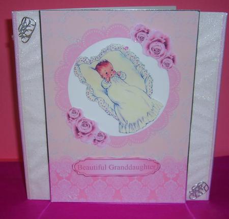 Vintage Baby Girl Card Front / Topper & Decoupage by Marion MacKellar