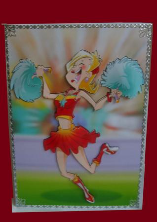Cheerleader Dudess (red) by Marion MacKellar