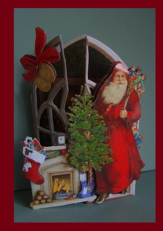 Gothic Window A5 Gatefold Mini-kit - Shhh! Santa's Here! by Marion MacKellar