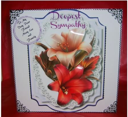 Print, Cut, and Fold , Deepest Sympathy Autumn Lillies  by Marion MacKellar