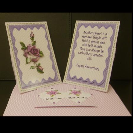 Incert, Anniversary Lilac with Verse  by Marion MacKellar