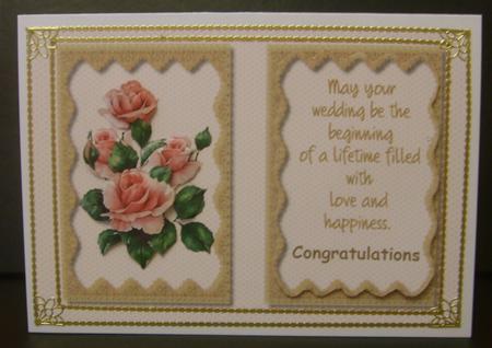 Incert , Wedding Pink with Verse by Marion MacKellar
