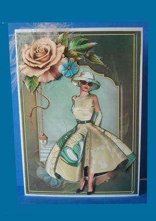 Pretty Lady and Champagne Roses by Marion MacKellar