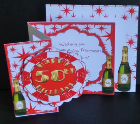 50th Birthday - Scalloped Fold Back Mini Kit by Marion MacKellar