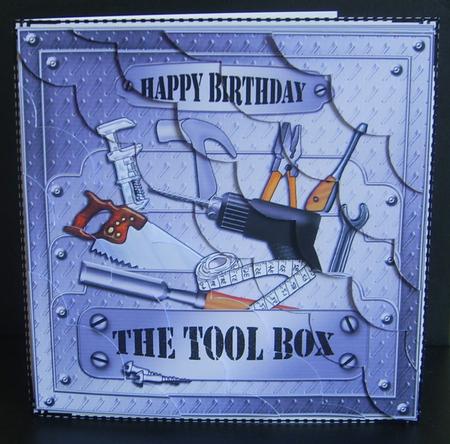 8 x 8 Birthday DIY Tools Scalloped Corner Kit by Marion MacKellar
