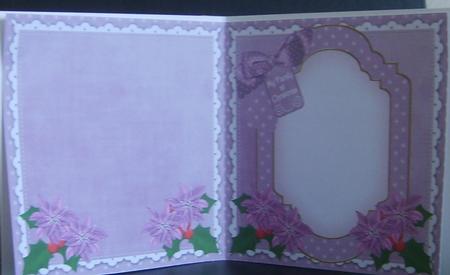Lilac Snowscene My Family to Fit 6in Folded Insert by Marion MacKellar